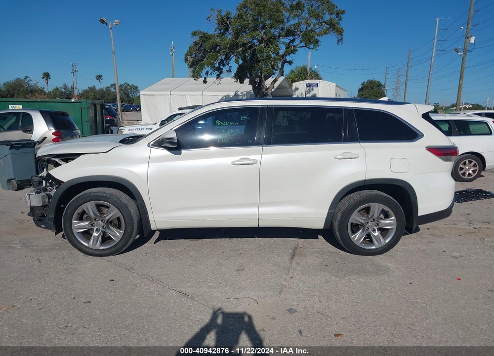 2015 TOYOTA HIGHLANDER LIMITED V6 VIN: 5TDYKRFHXFS091993