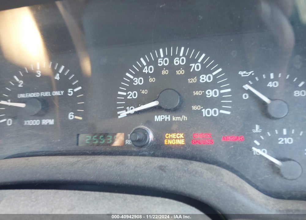 1998 JEEP CHEROKEE RHD RURAL LETTER CARRIER VIN: 1J4FN28S9WL216735