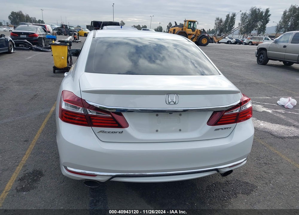 2016 HONDA ACCORD SPORT VIN: 1HGCR2F60GA109820