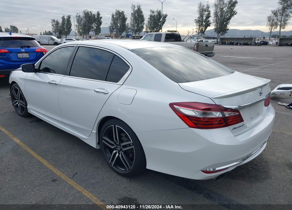 2016 HONDA ACCORD SPORT VIN: 1HGCR2F60GA109820