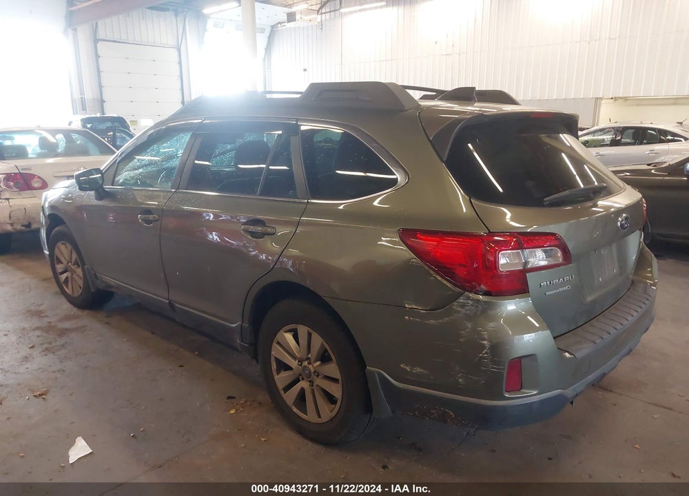 2016 SUBARU OUTBACK 2.5I PREMIUM VIN: 4S4BSADC4G3345016