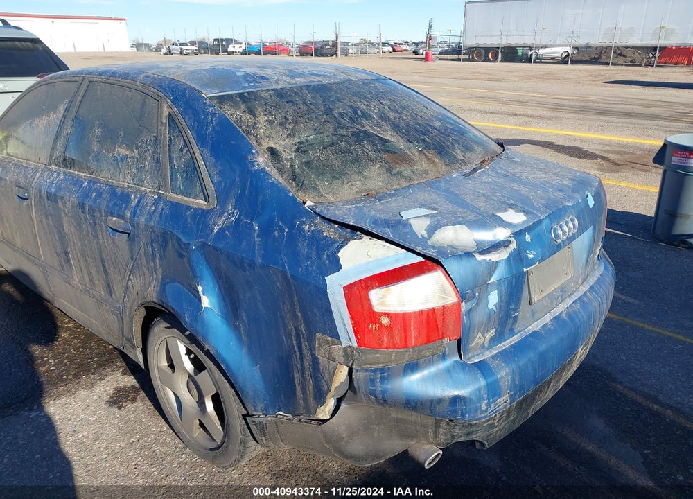 2002 AUDI A4 1.8T QUATTRO VIN: WAULC68E52A211549