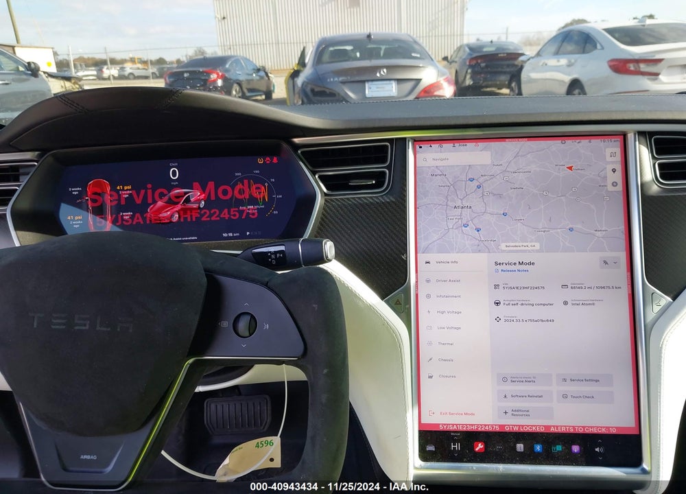 2017 TESLA MODEL S 100D/60D/75D/90D/P100D VIN: 5YJSA1E23HF224575