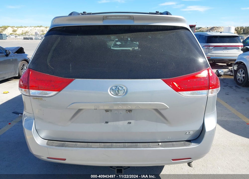 2012 TOYOTA SIENNA LE V6 8 PASSENGER VIN: 5TDKK3DC3CS269992