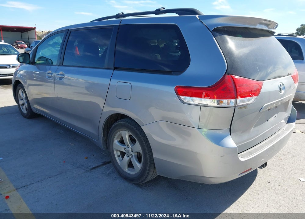 2012 TOYOTA SIENNA LE V6 8 PASSENGER VIN: 5TDKK3DC3CS269992