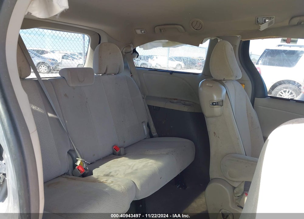 2012 TOYOTA SIENNA LE V6 8 PASSENGER VIN: 5TDKK3DC3CS269992