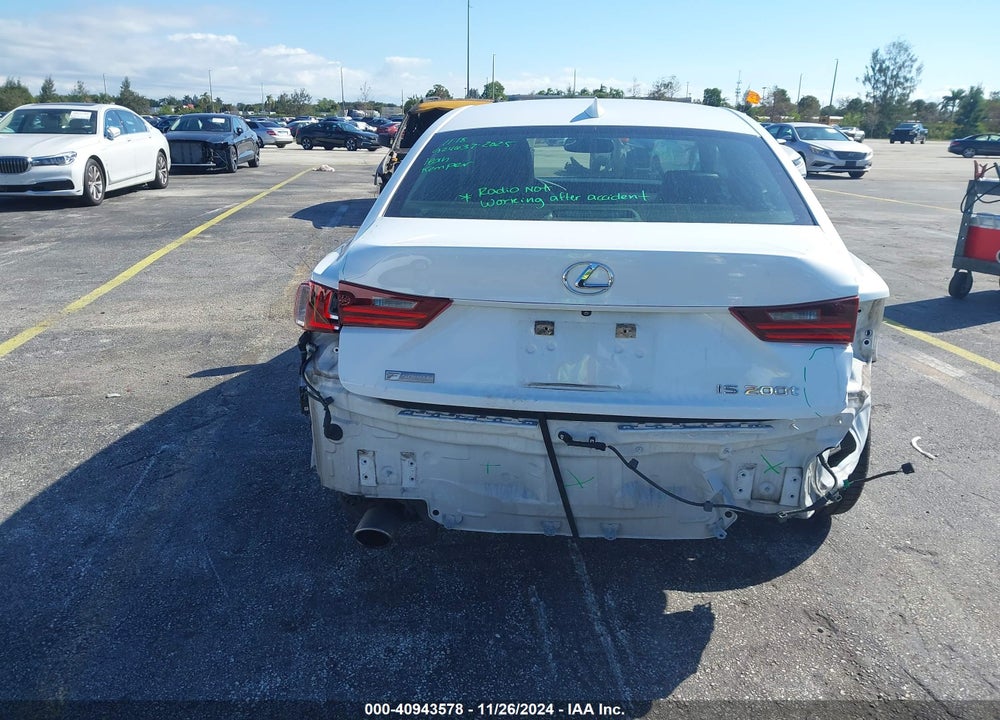 2016 LEXUS IS 200T VIN: JTHBA1D27G5038053
