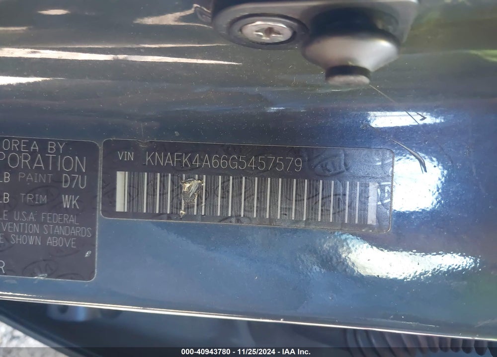 2016 KIA FORTE VIN: KNAFK4A66G5457579
