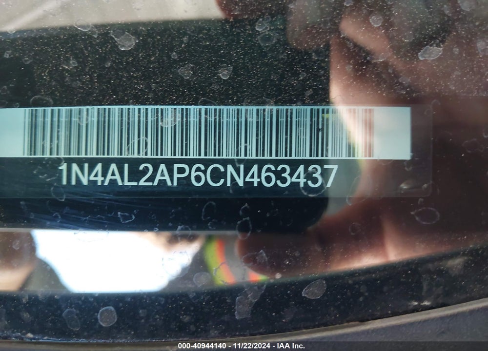 2012 NISSAN ALTIMA 2.5 S VIN: 1N4AL2AP6CN463437
