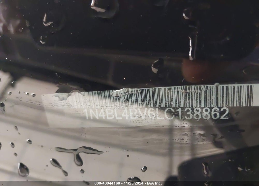 2020 NISSAN ALTIMA S FWD VIN: 1N4BL4BV6LC138862