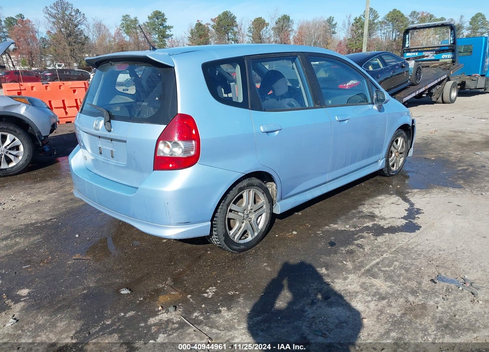 2008 HONDA FIT SPORT VIN: JHMGD38618S033813