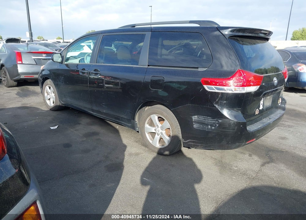 2012 TOYOTA SIENNA LE V6 8 PASSENGER VIN: 5TDKK3DC6CS253494