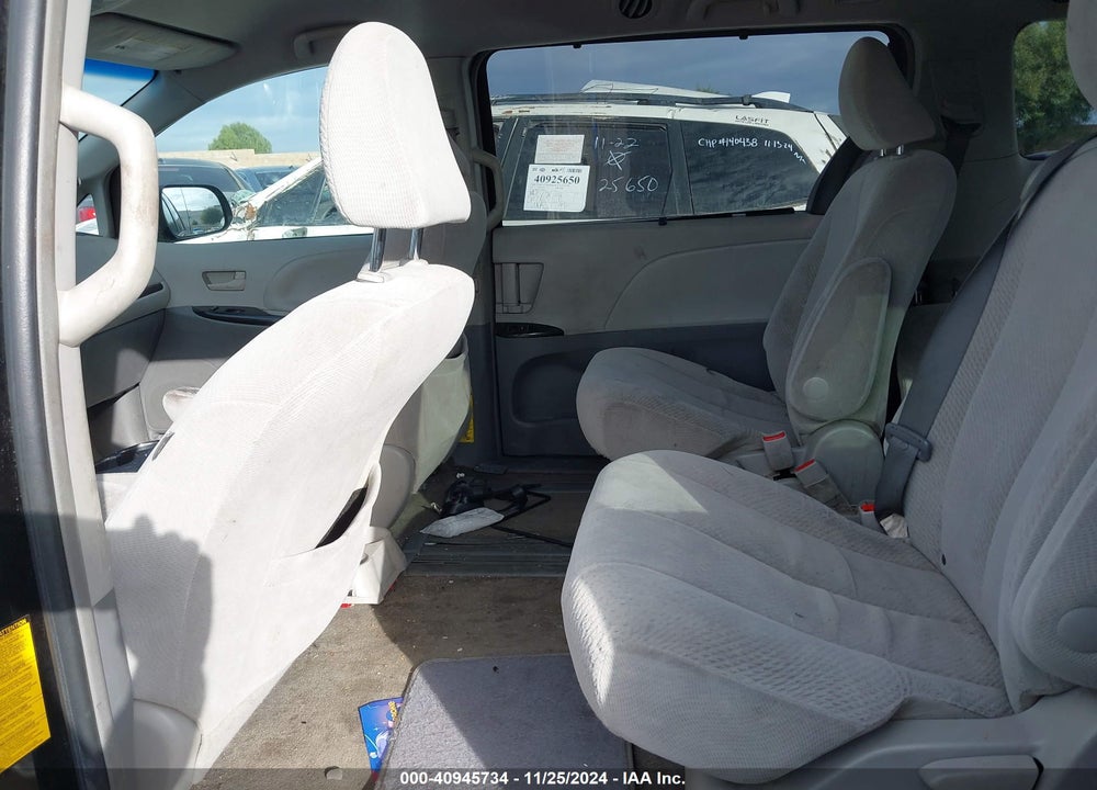 2012 TOYOTA SIENNA LE V6 8 PASSENGER VIN: 5TDKK3DC6CS253494