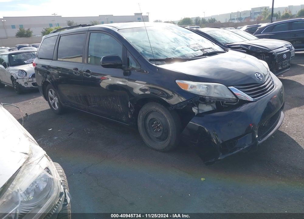 2012 TOYOTA SIENNA LE V6 8 PASSENGER VIN: 5TDKK3DC6CS253494