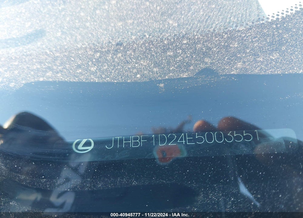 2014 LEXUS IS 250 VIN: JTHBF1D24E5003551