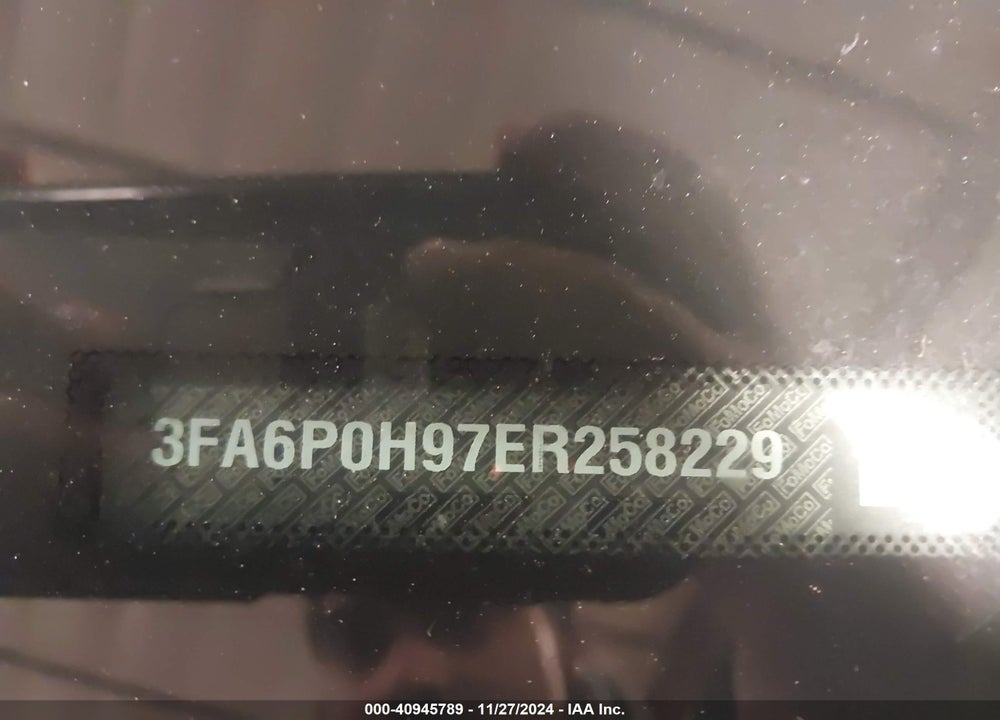 2014 FORD FUSION SE VIN: 3FA6P0H97ER258229