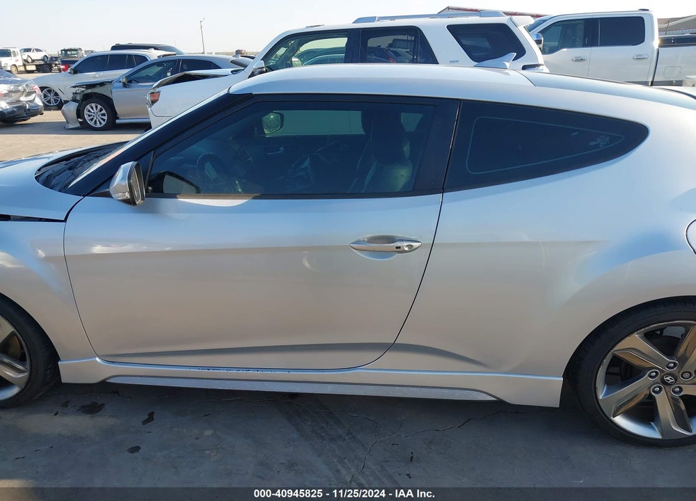 2013 HYUNDAI VELOSTER TURBO W/BLACK VIN: KMHTC6AEXDU172225