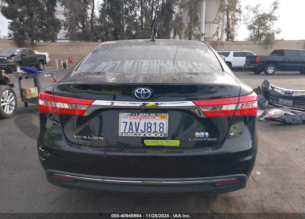 2013 TOYOTA AVALON HYBRID LIMITED VIN: 4T1BD1EB6DU010989