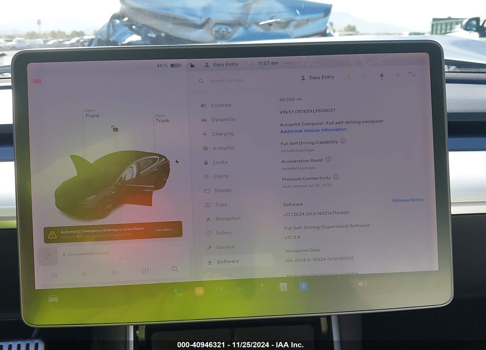 2020 TESLA MODEL 3 LONG RANGE DUAL MOTOR ALL-WHEEL DRIVE VIN: 5YJ3E1EBXLF639037
