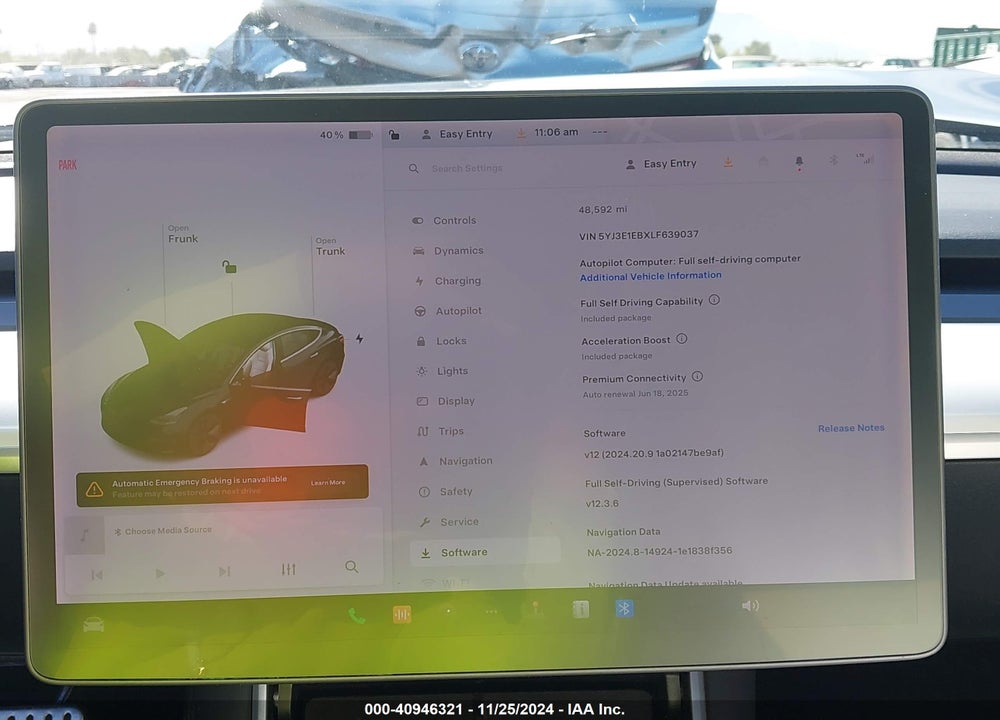 2020 TESLA MODEL 3 LONG RANGE DUAL MOTOR ALL-WHEEL DRIVE VIN: 5YJ3E1EBXLF639037