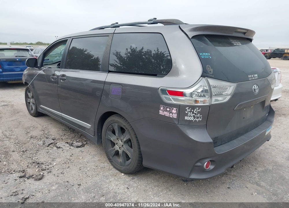 2012 TOYOTA SIENNA SE 8 PASSENGER VIN: 5TDXK3DC4CS201836