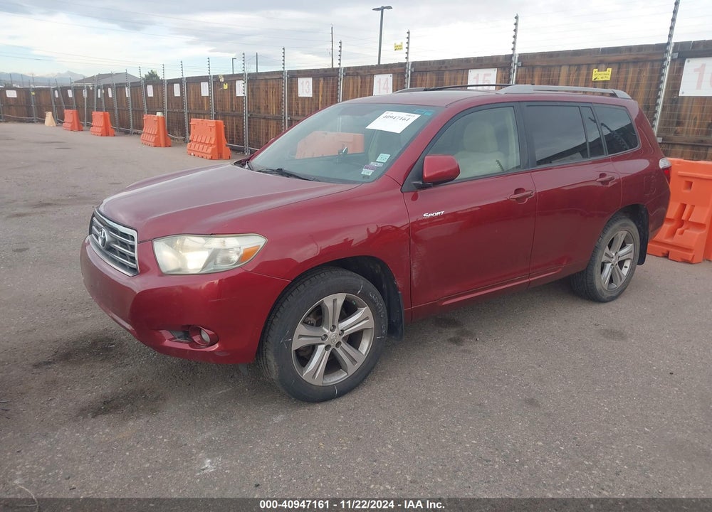 2008 TOYOTA HIGHLANDER SPORT VIN: JTEES43AX82096078