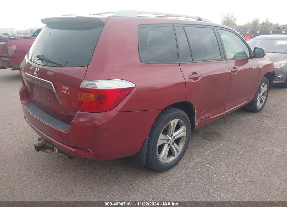 2008 TOYOTA HIGHLANDER SPORT VIN: JTEES43AX82096078
