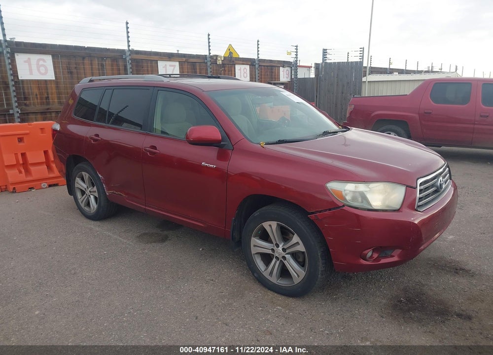 2008 TOYOTA HIGHLANDER SPORT VIN: JTEES43AX82096078