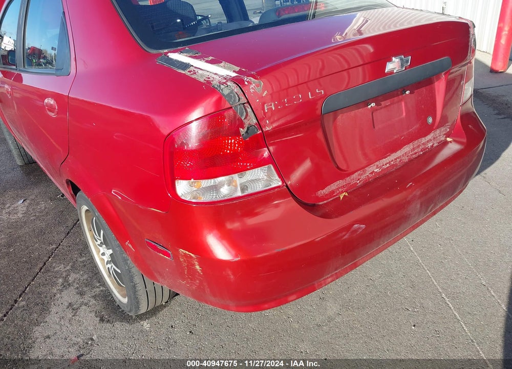 2006 CHEVROLET AVEO LS VIN: KL1TD56646B675610