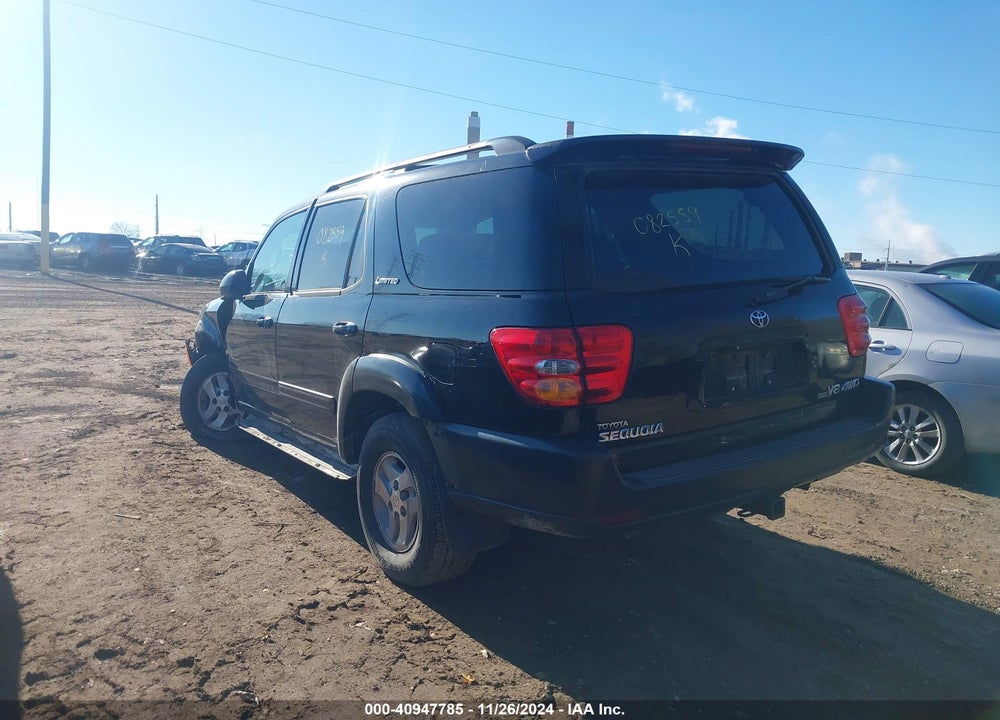 2002 TOYOTA SEQUOIA LIMITED V8 VIN: 5TDBT48A42S082559