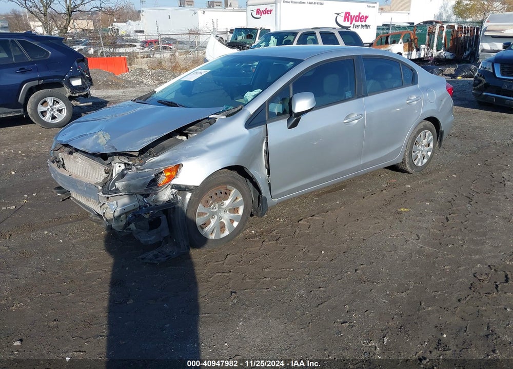 2012 HONDA CIVIC LX VIN: 19XFB2F59CE020956