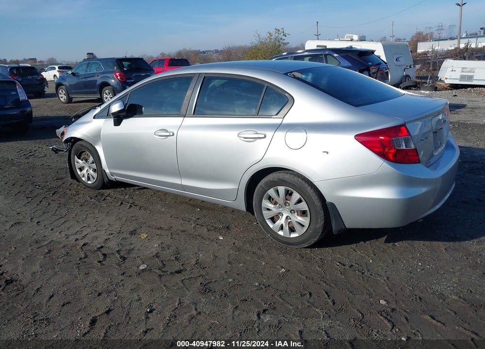 2012 HONDA CIVIC LX VIN: 19XFB2F59CE020956
