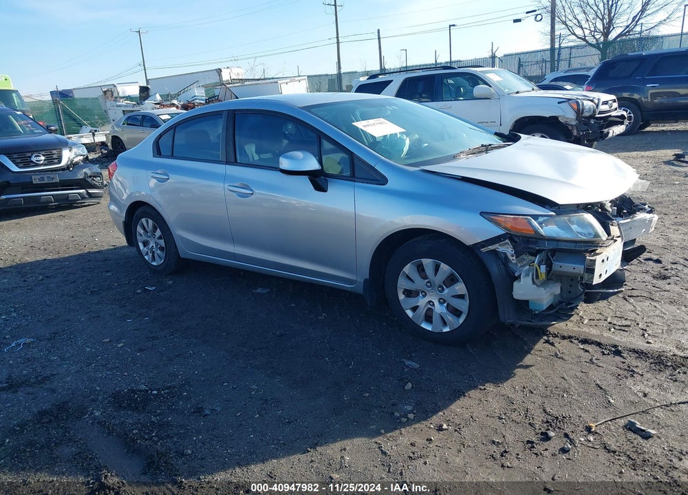 2012 HONDA CIVIC LX VIN: 19XFB2F59CE020956