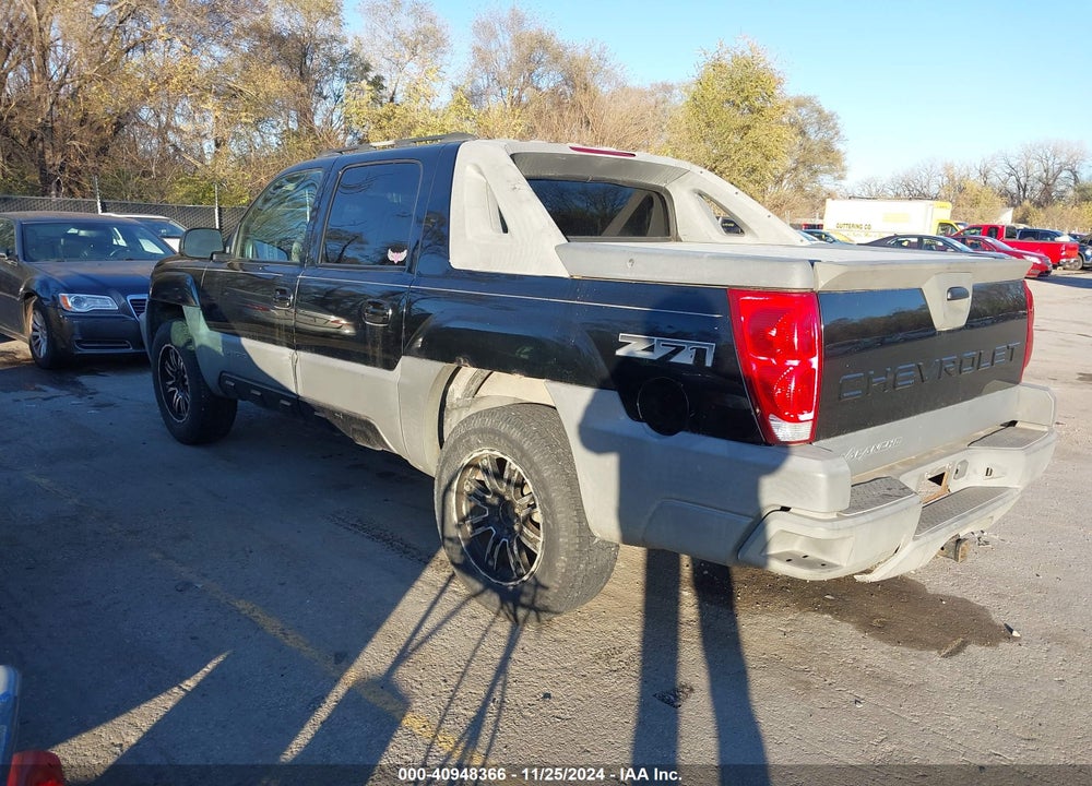 2002 CHEVROLET AVALANCHE 1500 VIN: 3GNEK13T42G137413
