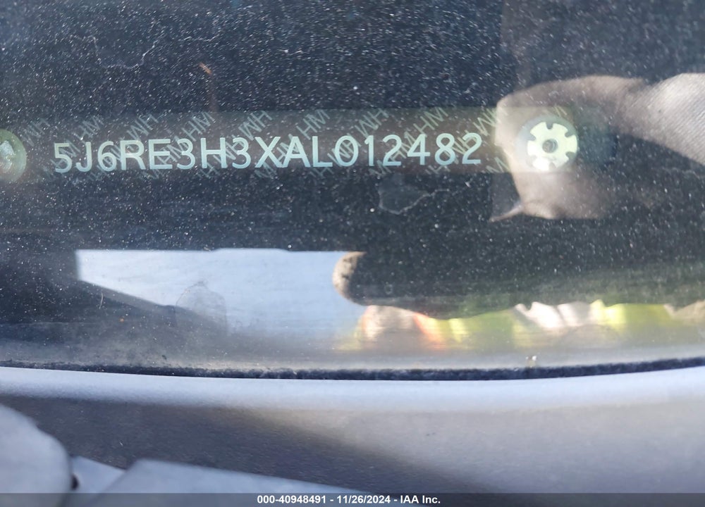 2010 HONDA CR-V LX VIN: 5J6RE3H3XAL012482