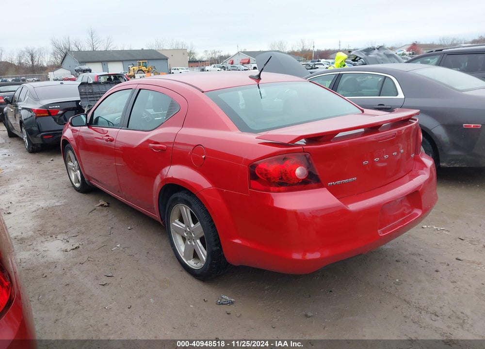 2012 DODGE AVENGER SXT VIN: 1C3CDZCB5CN213895