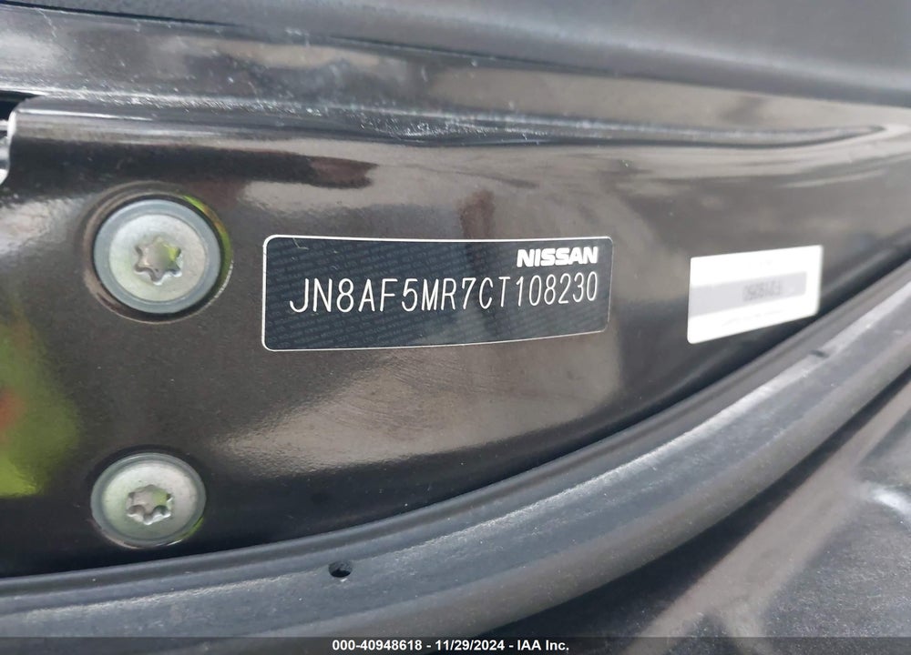 2012 NISSAN JUKE S VIN: JN8AF5MR7CT108230