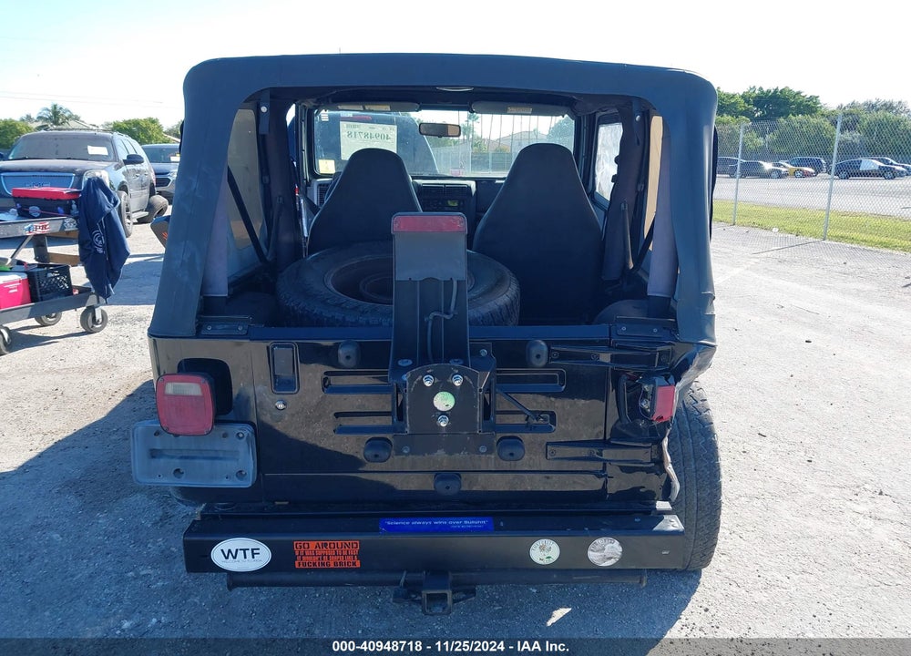 2000 JEEP WRANGLER SE VIN: 1J4FA29P9YP750867