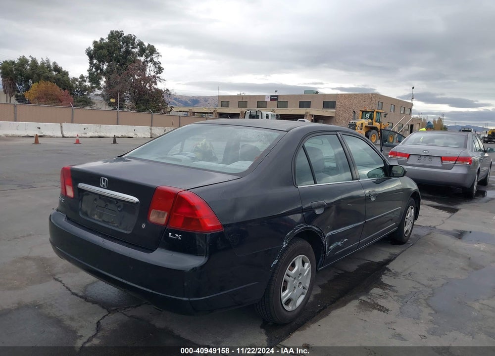 2001 HONDA CIVIC LX VIN: 2HGES16581H588964