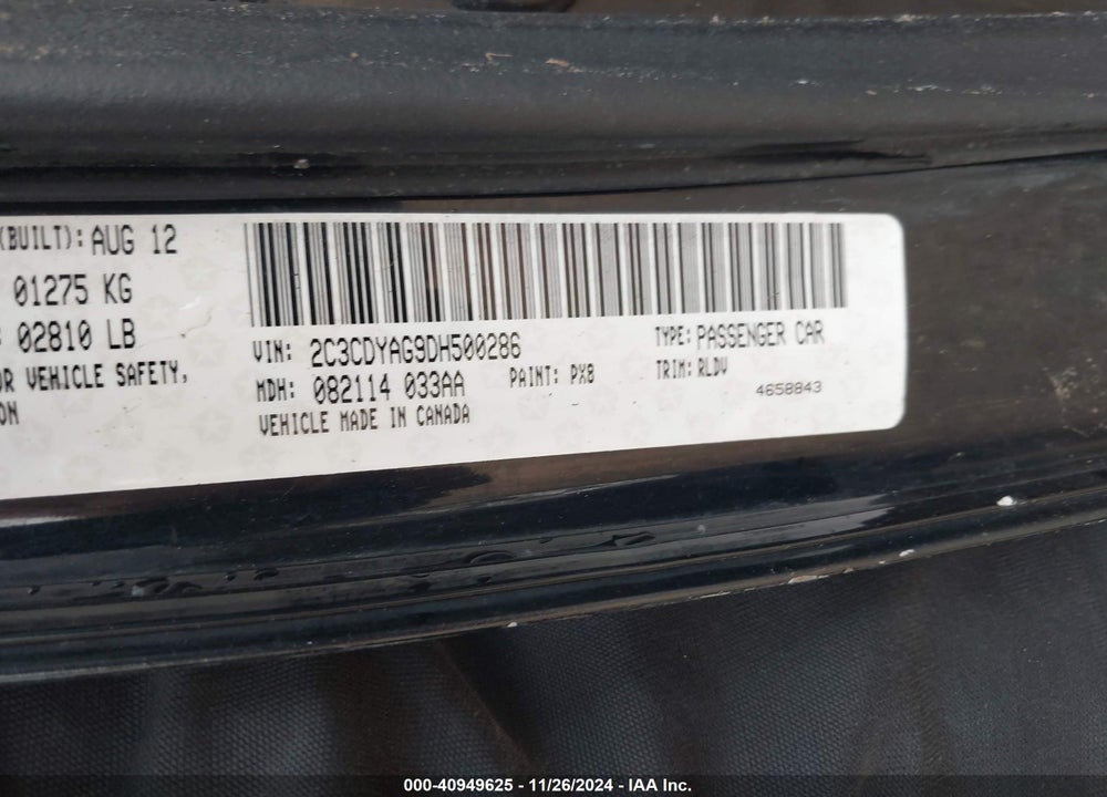 2013 DODGE CHALLENGER SXT PLUS VIN: 2C3CDYAG9DH500286