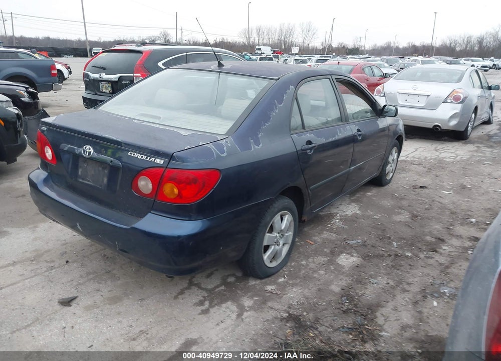 2004 TOYOTA COROLLA LE VIN: 2T1BR38E54C251494