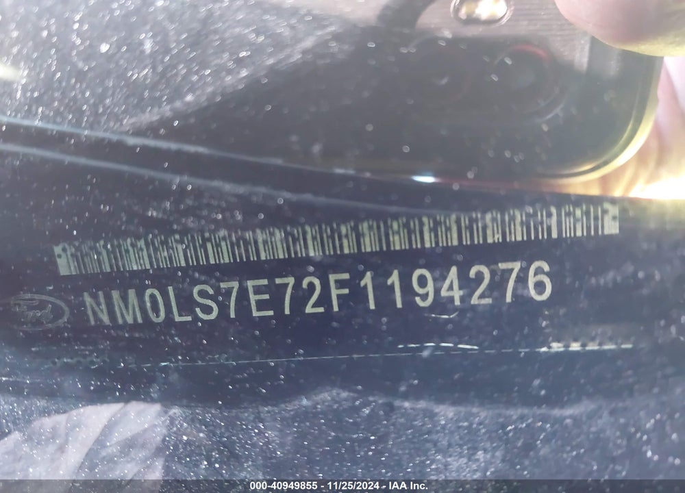 2015 FORD TRANSIT CONNECT XL VIN: NM0LS7E72F1194276