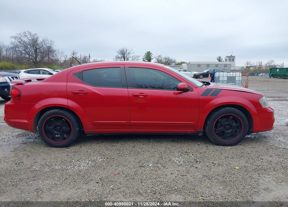 2013 DODGE AVENGER R/T VIN: 1C3CDZBG9DN590227