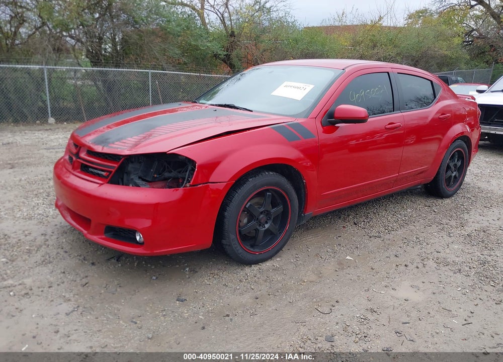 2013 DODGE AVENGER R/T VIN: 1C3CDZBG9DN590227