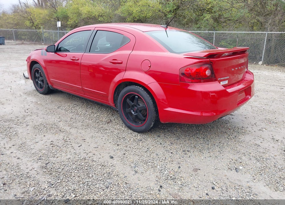 2013 DODGE AVENGER R/T VIN: 1C3CDZBG9DN590227