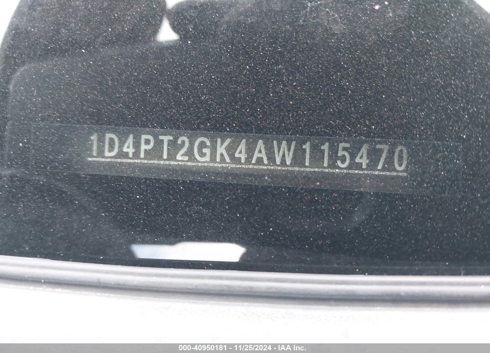 2010 DODGE NITRO SE VIN: 1D4PT2GK4AW115470