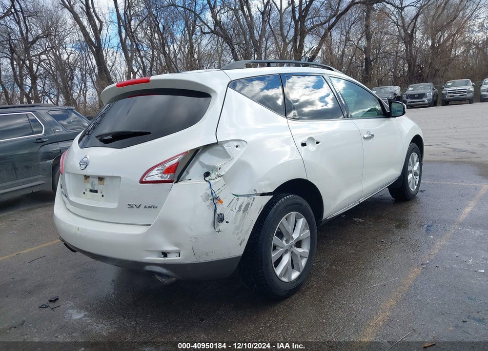 2012 NISSAN MURANO SV VIN: JN8AZ1MW5CW214339