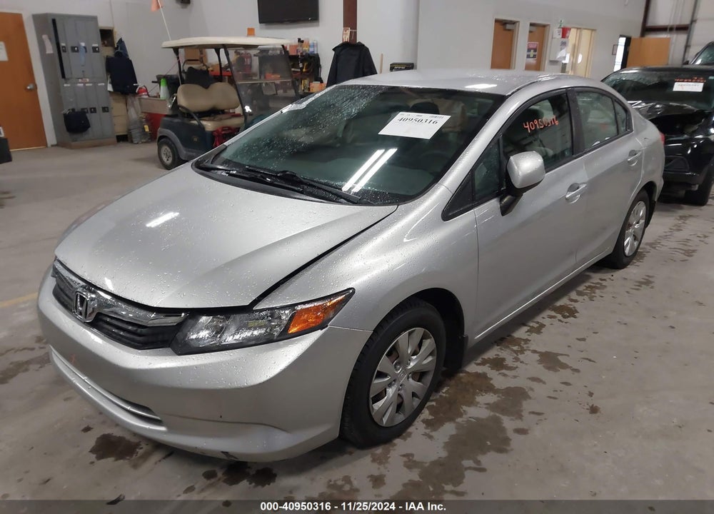 2012 HONDA CIVIC LX VIN: 19XFB2F59CE068585