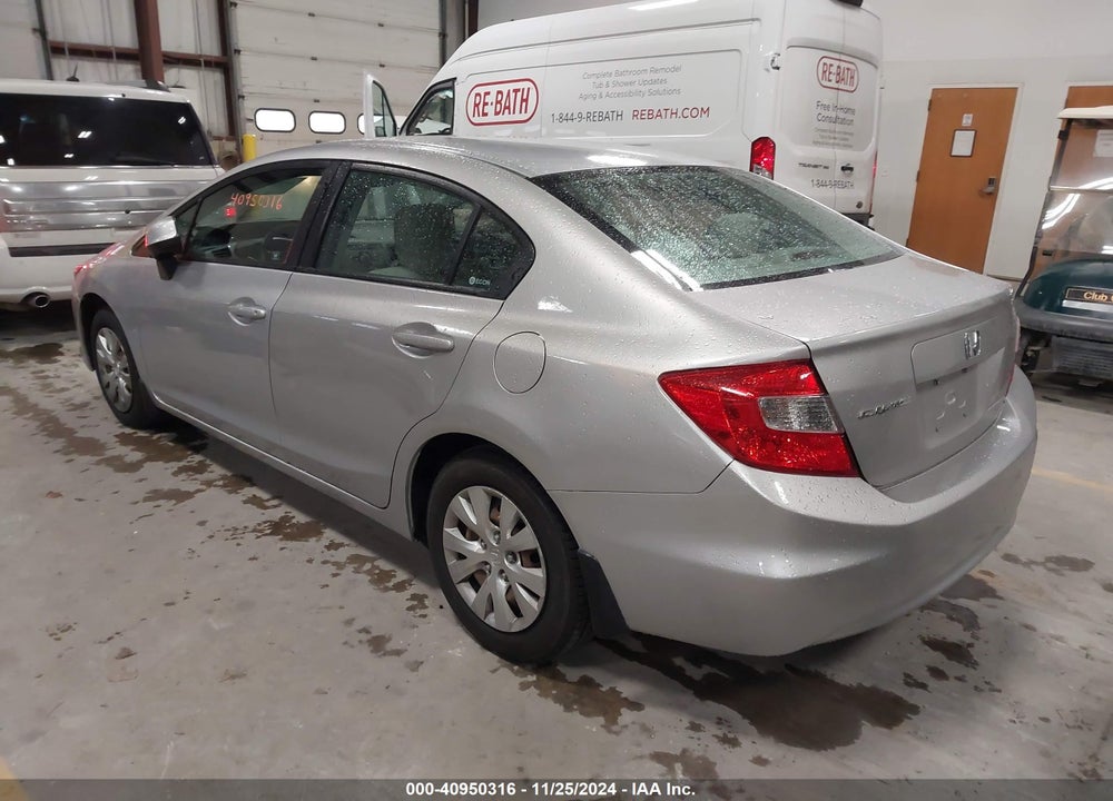 2012 HONDA CIVIC LX VIN: 19XFB2F59CE068585
