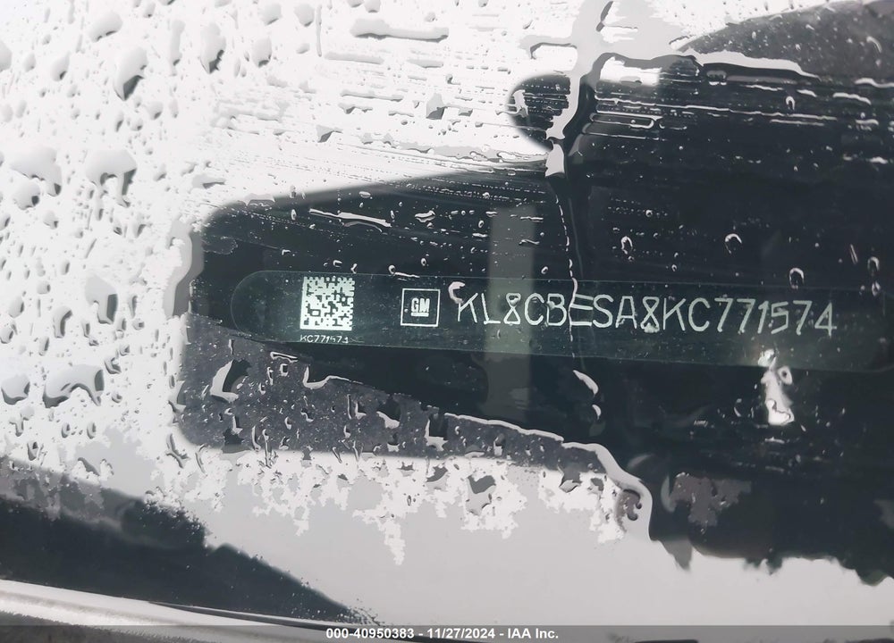 2019 CHEVROLET SPARK LS CVT VIN: KL8CB6SA8KC771574